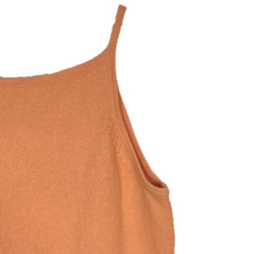 Bergdorf Goodman Cashmere High Neck Knit Sweater Tank Top Size Medium - Picture 2 of 4